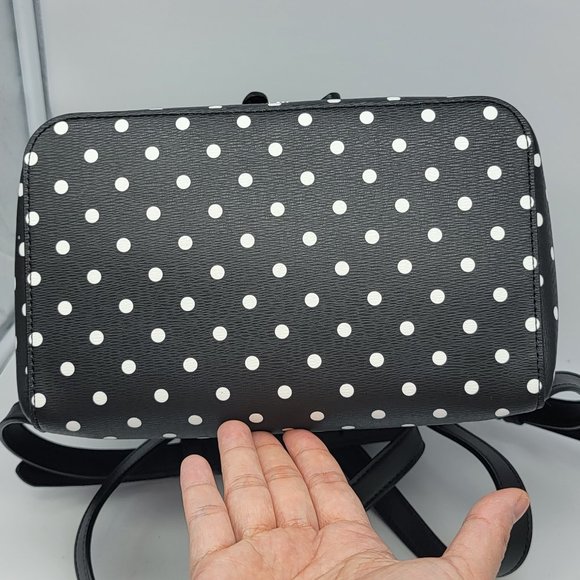 Kate Spade Disney x Minnie Mouse Backpack Black White Polka Dot Multi main image 4